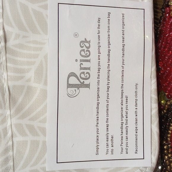 Purse Organizer Insert-Grey Leaves - Picture 9 of 9